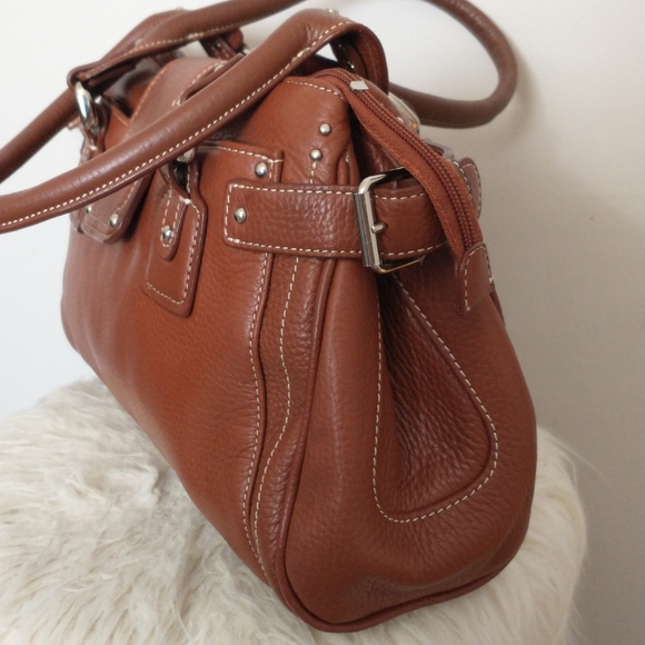 NWT Tignanello Brown Leather Handbag - Picture 5 of 12